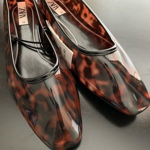 Tortoise Shell Flats - Zara